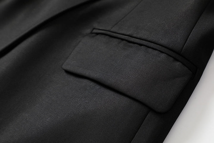 Plissiertes Oberteil mit ausgestellten Ärmeln und Maxirock-Set mit Taillengürtel – Rosiny 