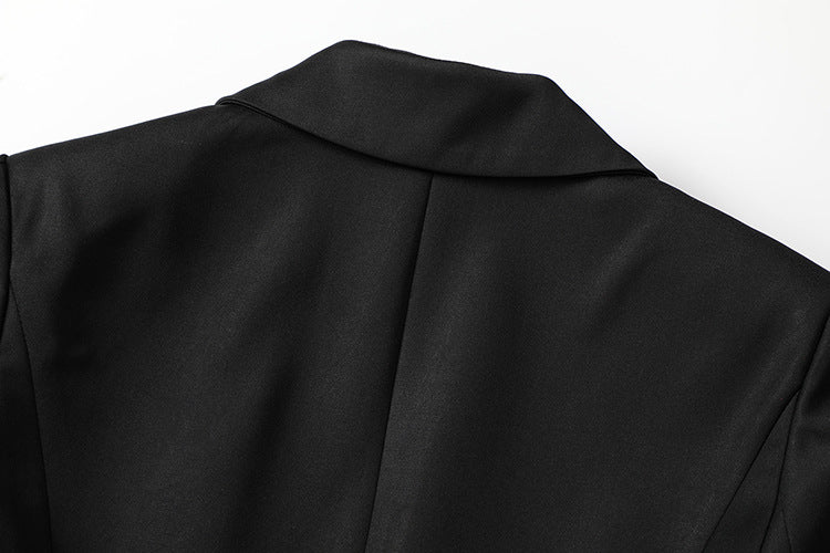 Plissiertes Oberteil mit ausgestellten Ärmeln und Maxirock-Set mit Taillengürtel – Rosiny 