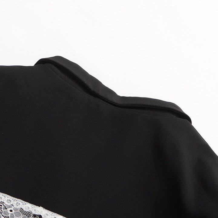 tailored blazer with lace corset overlay – SERAPHINZA