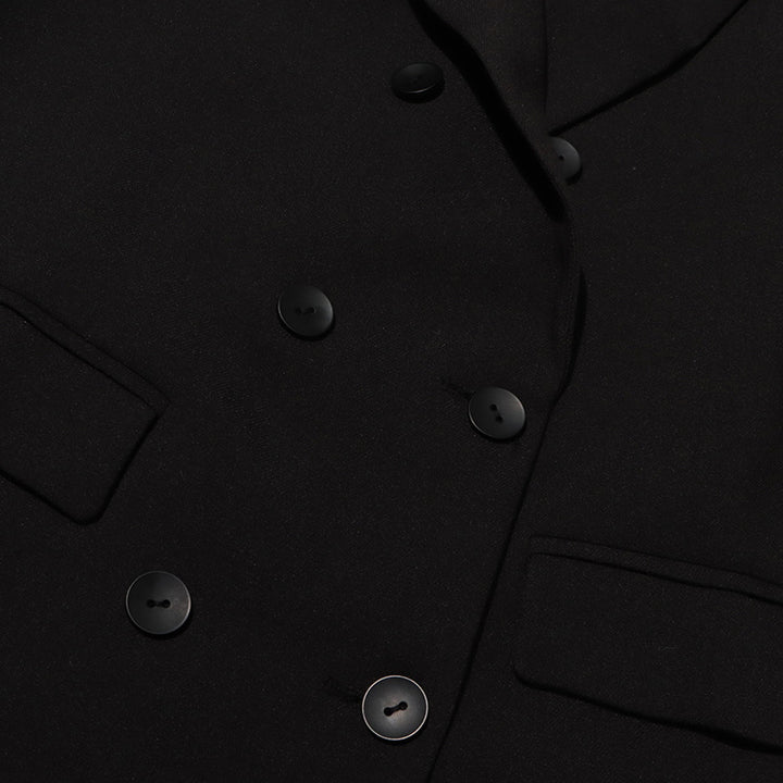 Geplooide top met uitlopende mouwen en maxi-rok set met tailleband – Rosiny 