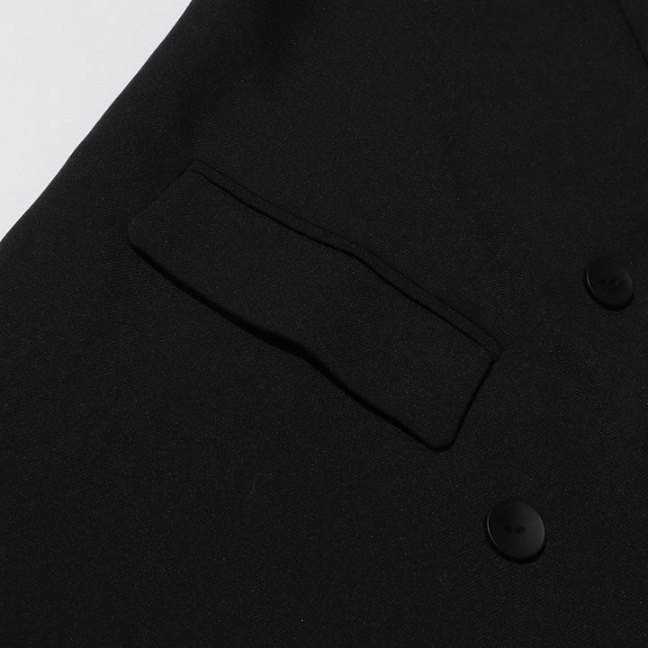 Geplooide top met uitlopende mouwen en maxi-rok set met tailleband – Rosiny 