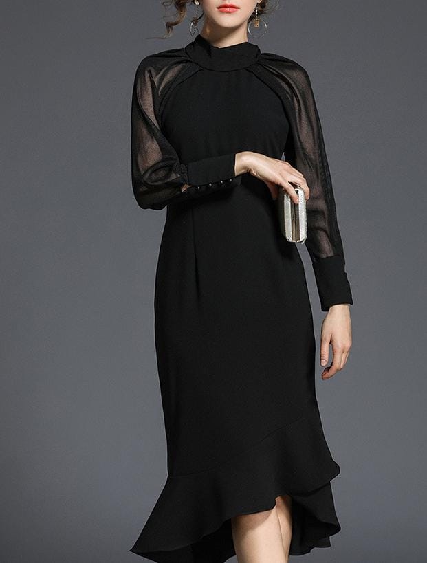 Haut à manches évasées plissées et ensemble jupe longue avec ceinture à la taille – Rosiny 