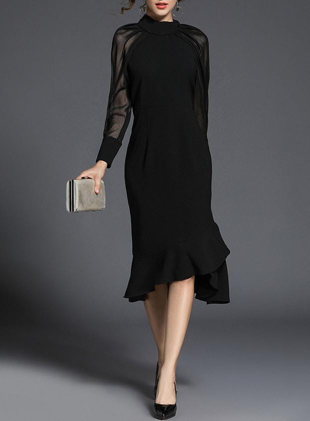 Haut à manches évasées plissées et ensemble jupe longue avec ceinture à la taille – Rosiny 