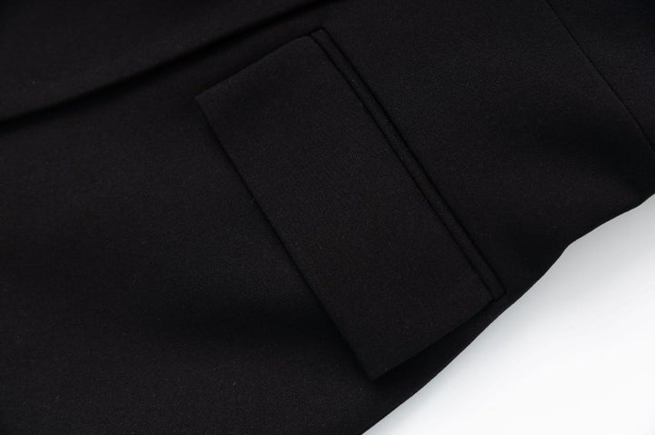 tailored blazer with crystal-embellished lapel – GERETA