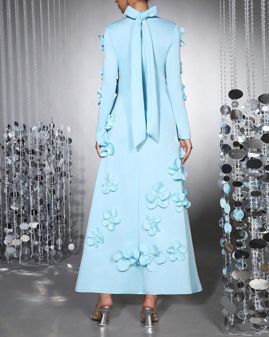 Lange mouwloze zeemeerminjurk met zijplooien - Seran 