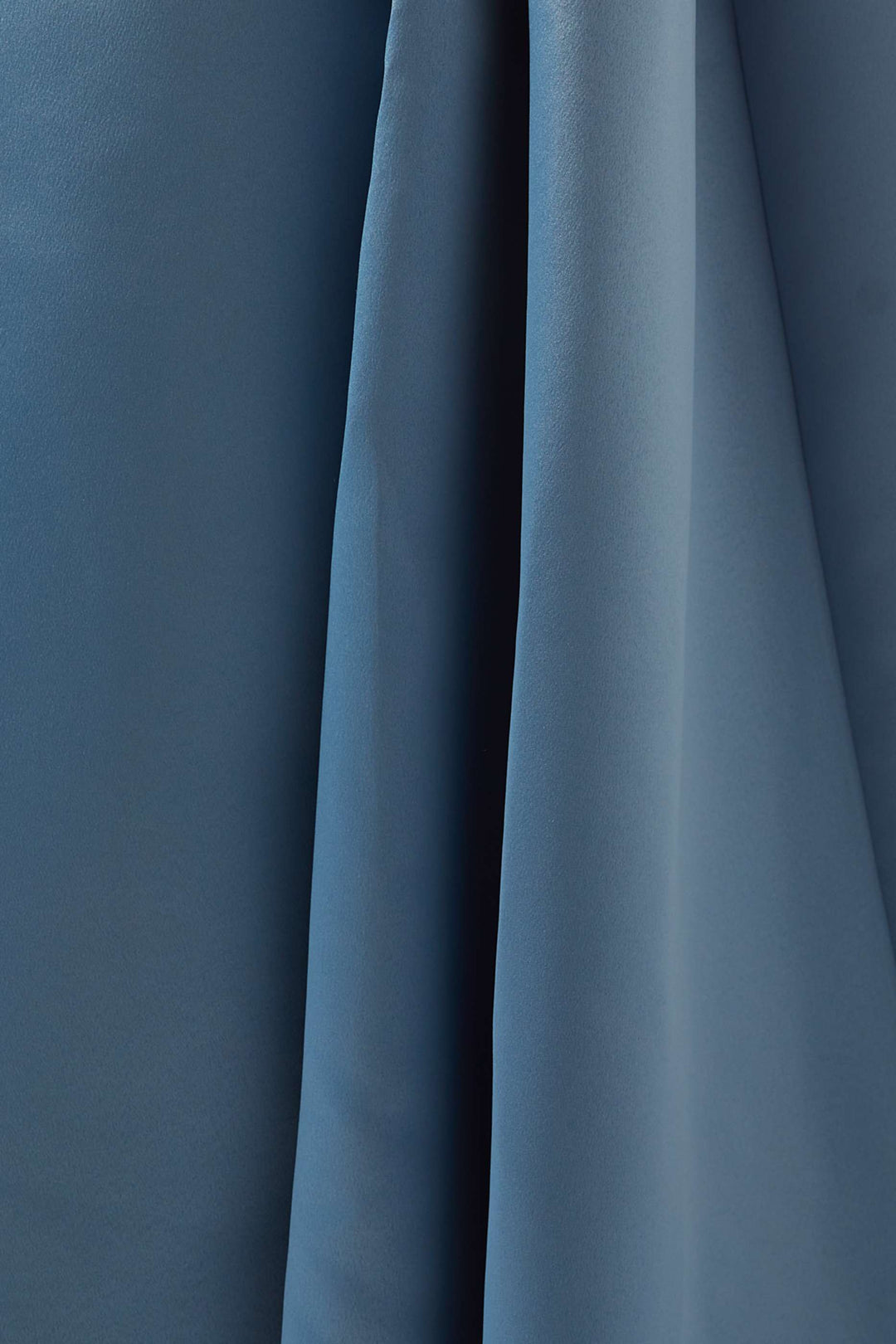 satin gown with draped neckline and side pleats – SKYLA