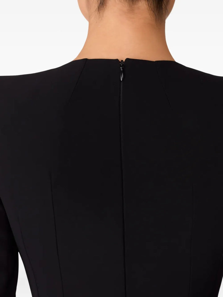 long-sleeve gown with cascading sequin ribbon – SAPPHIRE