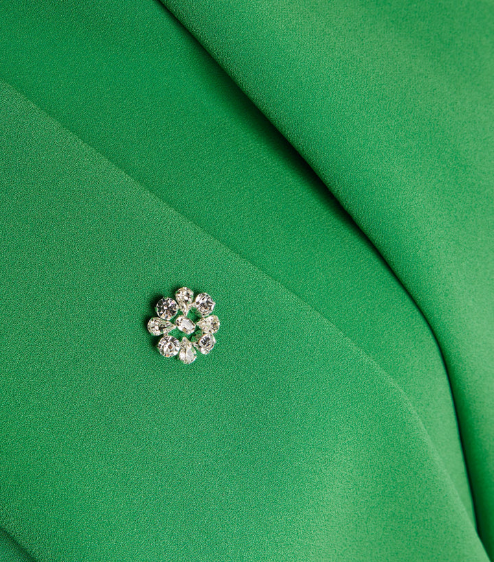 puff-sleeve embellished gown – NVY