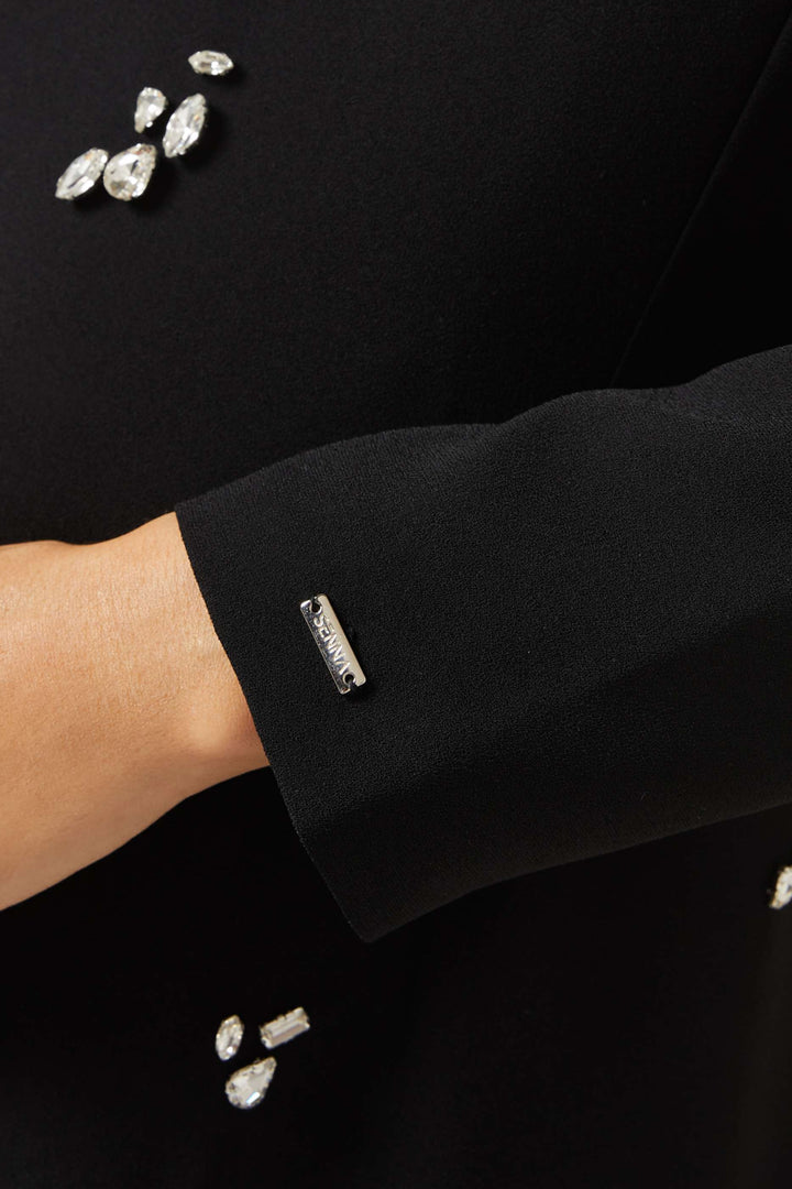 Embellished long-sleeve gown with crystal accents – RUBYE