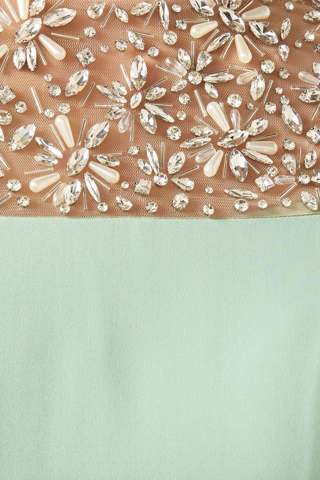 embellished cape-sleeve column gown – MINTA