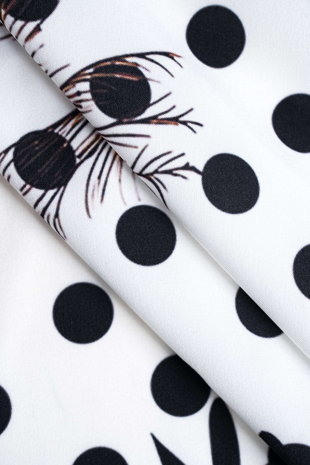 Polka Dots Print Button Short Sleeve Shirt And Ruched Tie Front Shorts Set