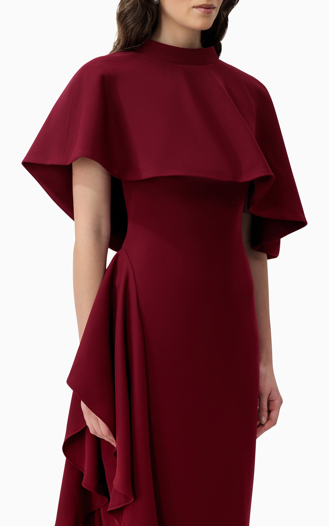 فستان عمودي بغطاء رأس مع ثنيات متتالية – ماريس