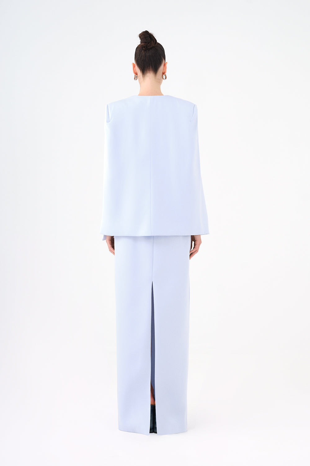 structured long jacket with column dress – LUMIÈRE