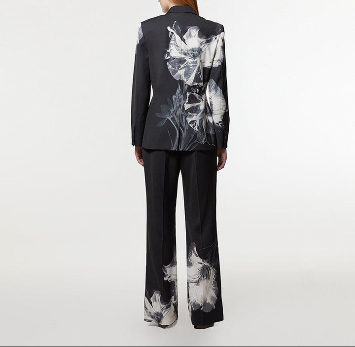 Plissiertes Oberteil mit ausgestellten Ärmeln und Maxirock-Set mit Taillengürtel – Rosiny 