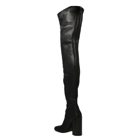 over-the-knee block heel boots with sleek finish – VALENTINA