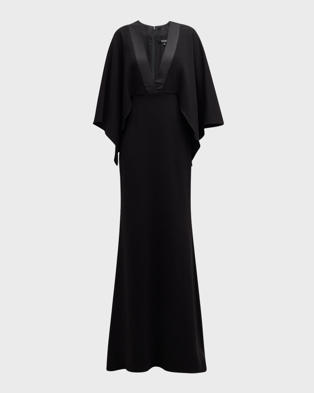 deep-V cape-sleeve evening gown – NOIIRÉ