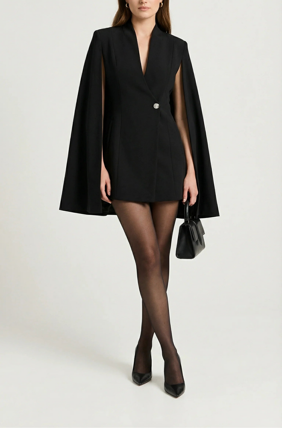 cape-style tailored blazer dress – ELISE