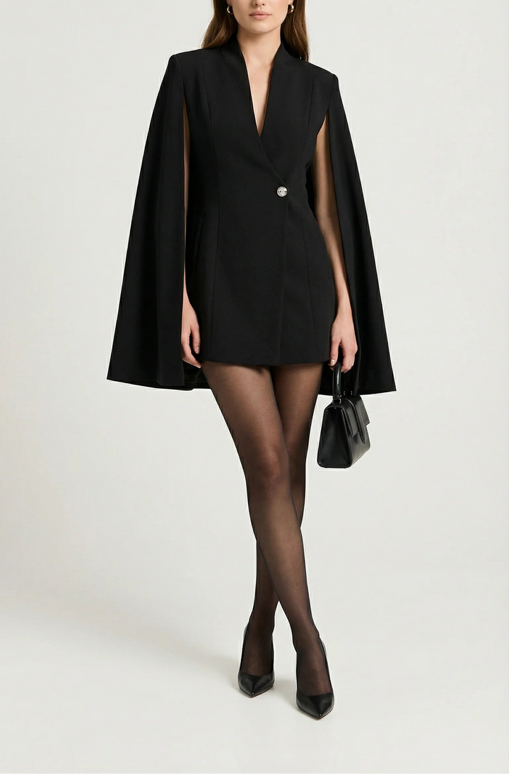 cape-style tailored blazer dress – ELISE