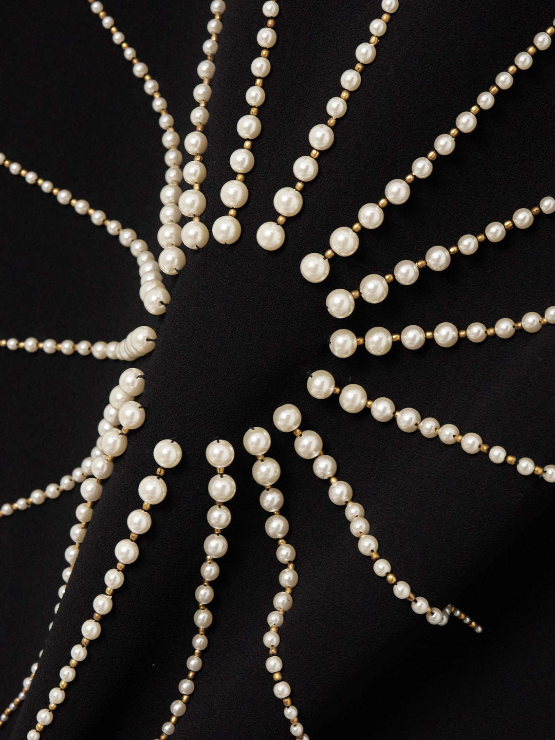 Embellished pearl motif gown – SOLENE