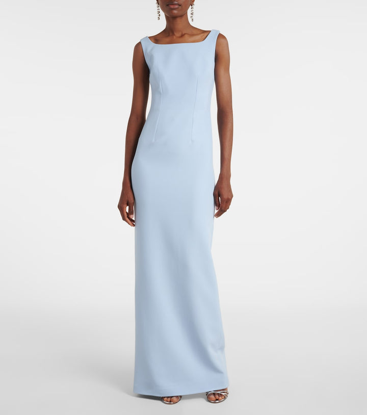 Embellished cape gown with straight silhouette – SKYLA