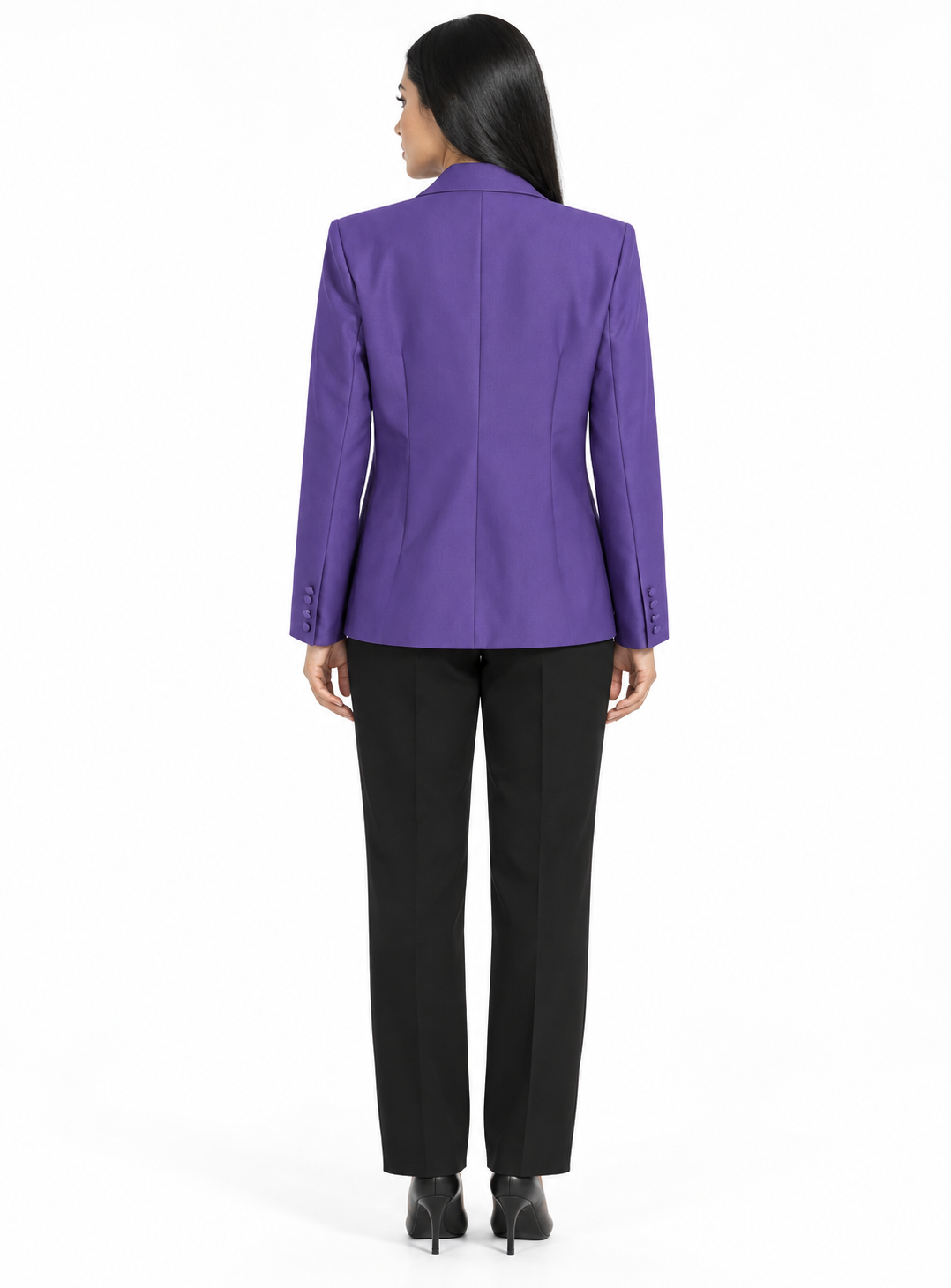 Floral Embellished Tailored Blazer - Violet