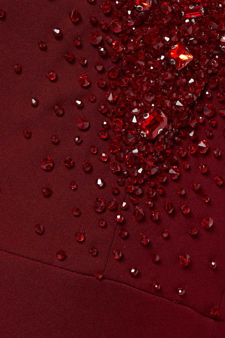 Embellished V-neck mermaid gown – SCARLETTA