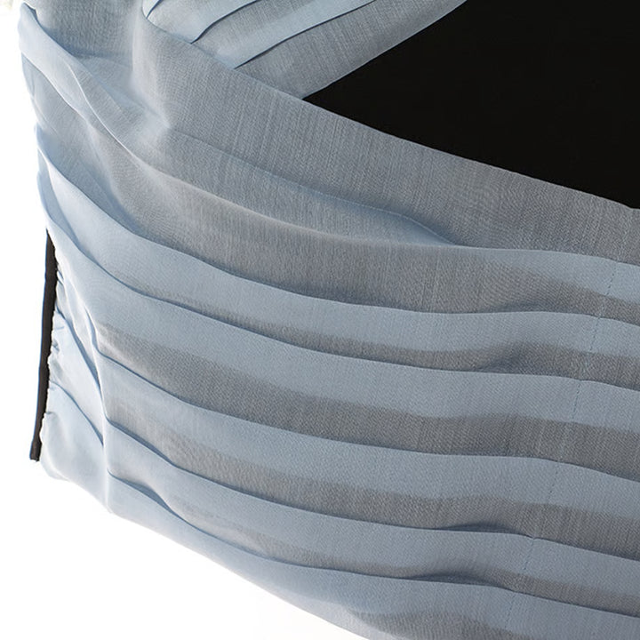 Flowy midi dress with soft pleated texture and feminine silhouette – ELORIA