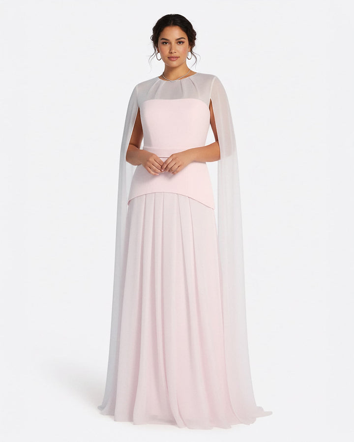 Long Sleeve Multi-Layer Dress - BLUSH-1