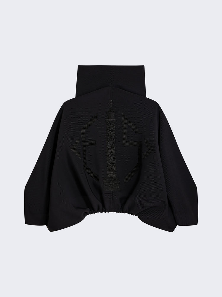 جاكيت بياقة عالية وسحاب أمامي مع حلية ذهبية - أوريا