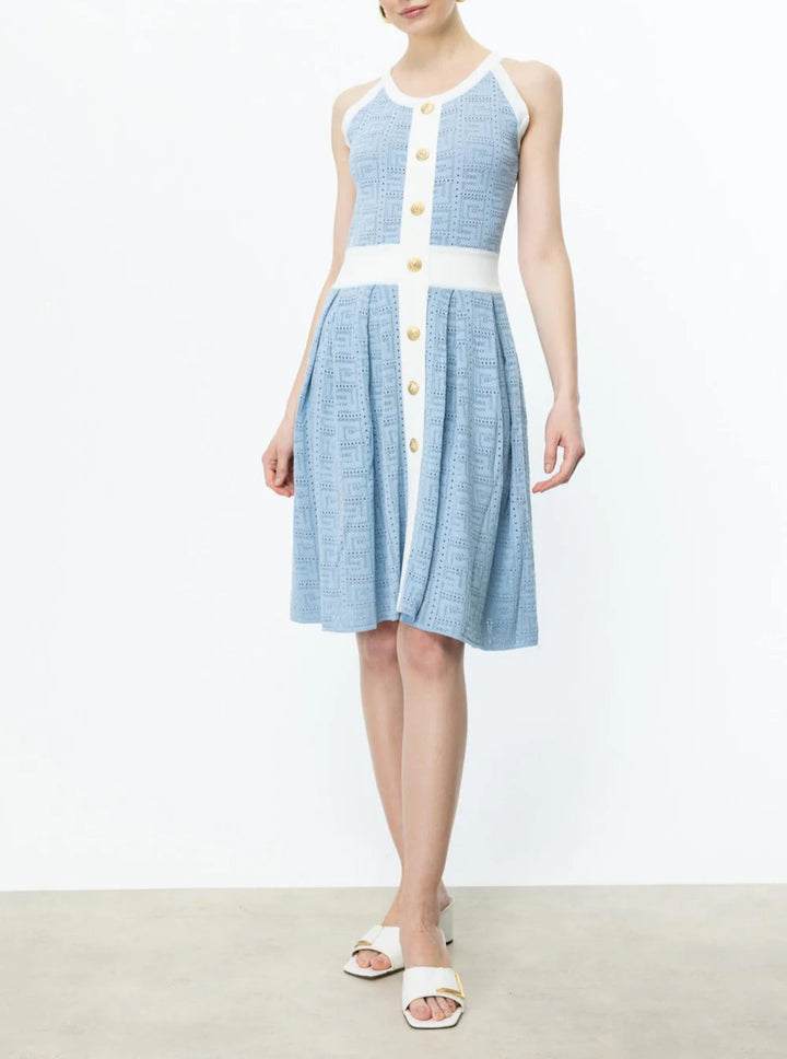 Plissiertes Oberteil mit ausgestellten Ärmeln und Maxirock-Set mit Taillengürtel – Rosiny 