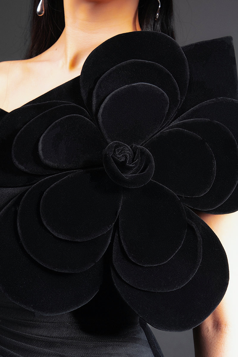 off-shoulder velvet bow gown – VALENTINA