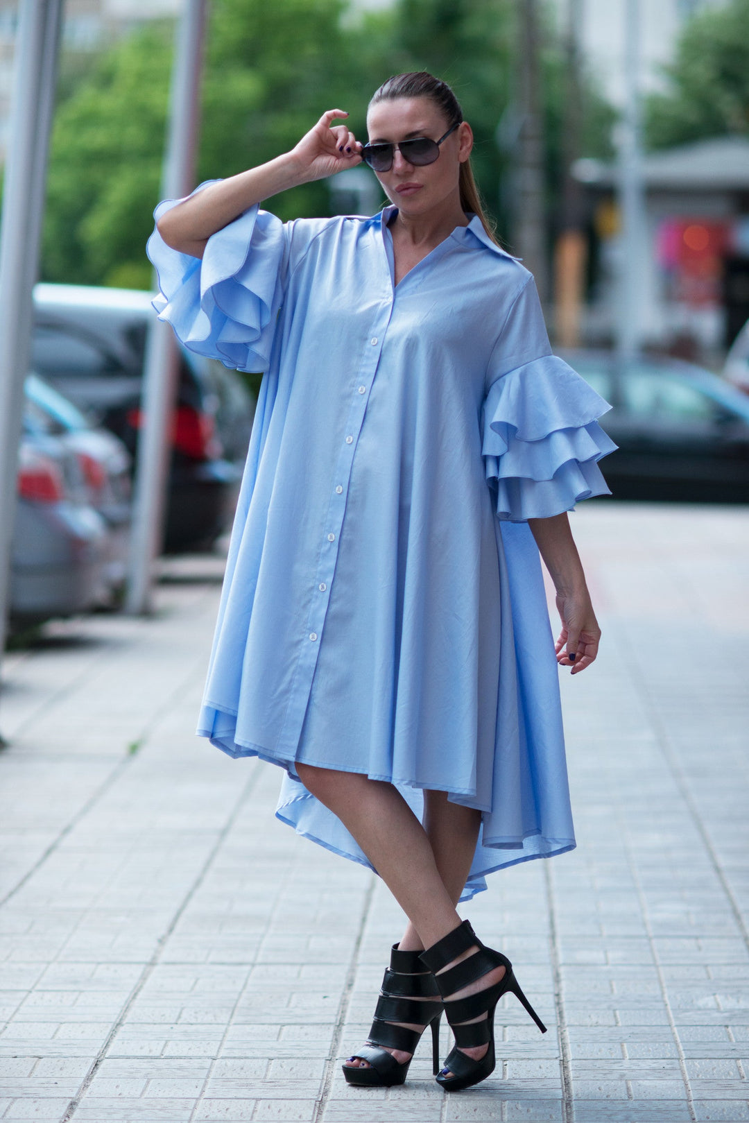 Azure Blue Maxi Summer Dress