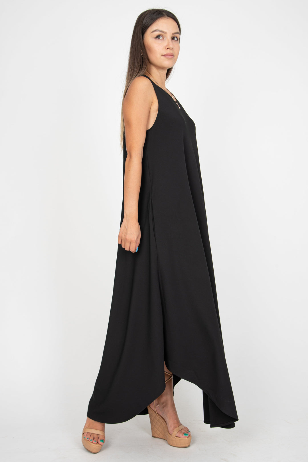 اللباس المسائي الأسود فستان AE336