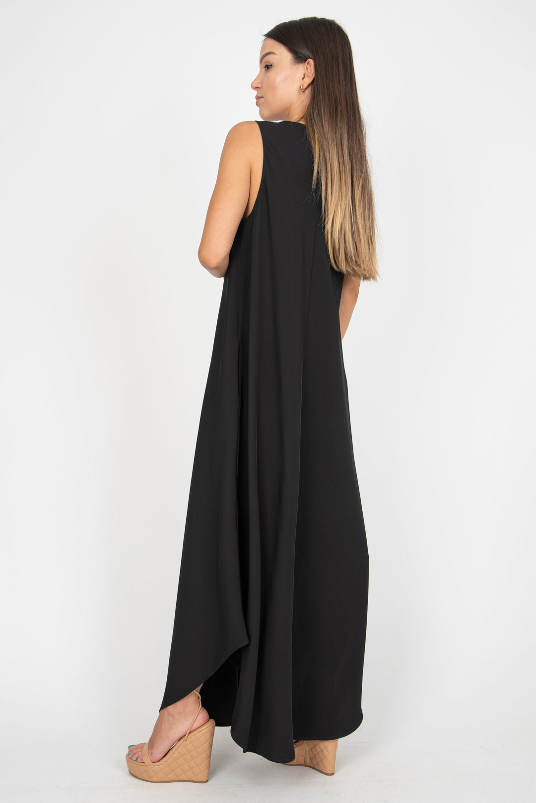 اللباس المسائي الأسود فستان AE336