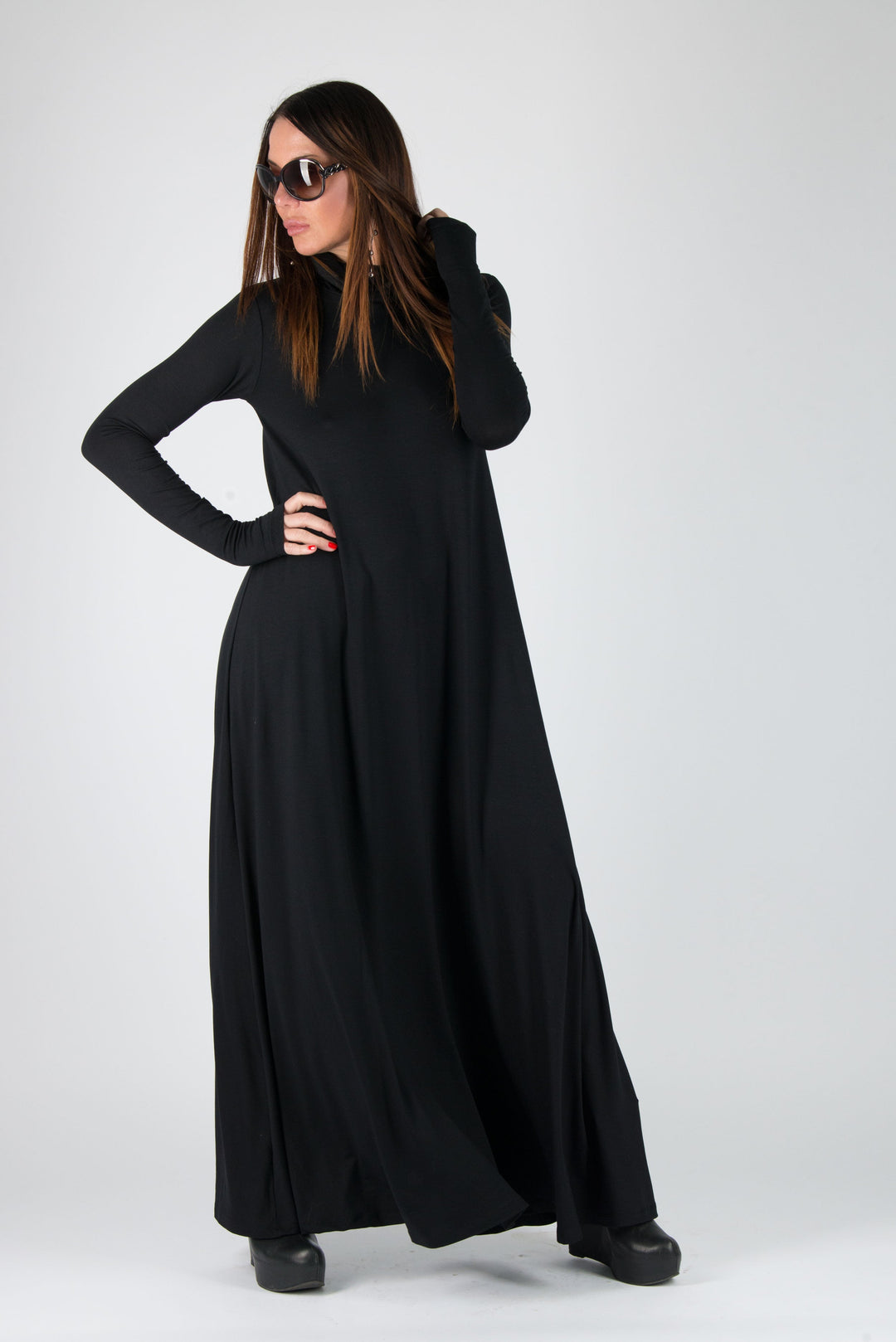 Turtleneck Black Long dress, Dresses & Maxi Dresses