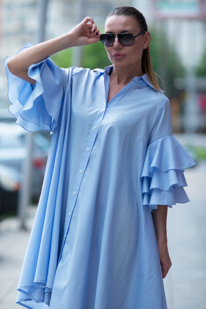 Azure Blue Maxi Summer Dress