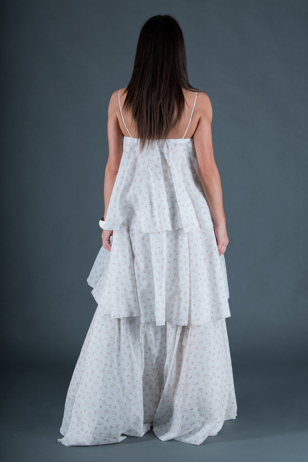 White Flounces Cotton Summer Dress, Dresses Spring & Summer