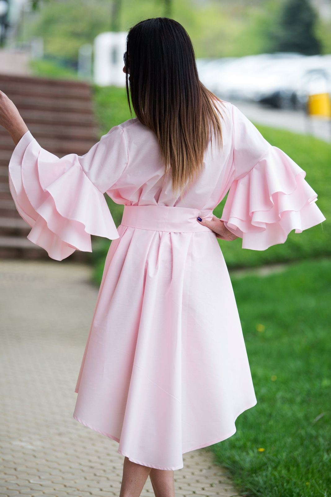 فستان الصيف الوردي الطفل