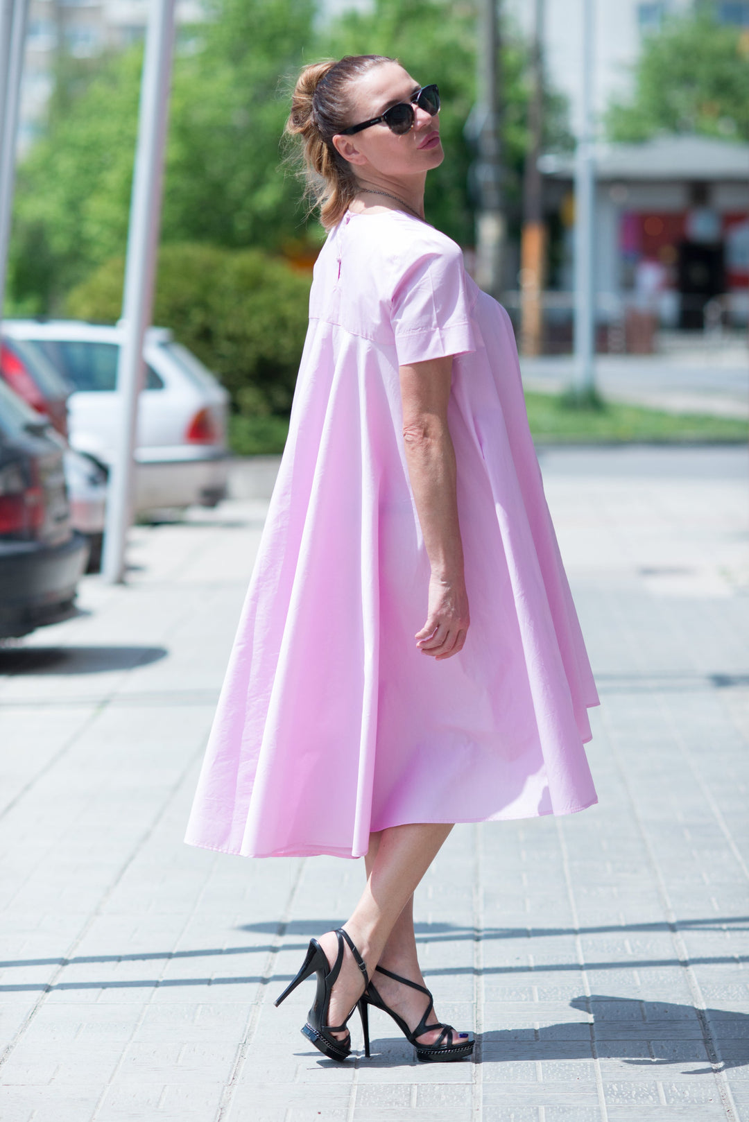 Baby Pink Summer Maxi Dress