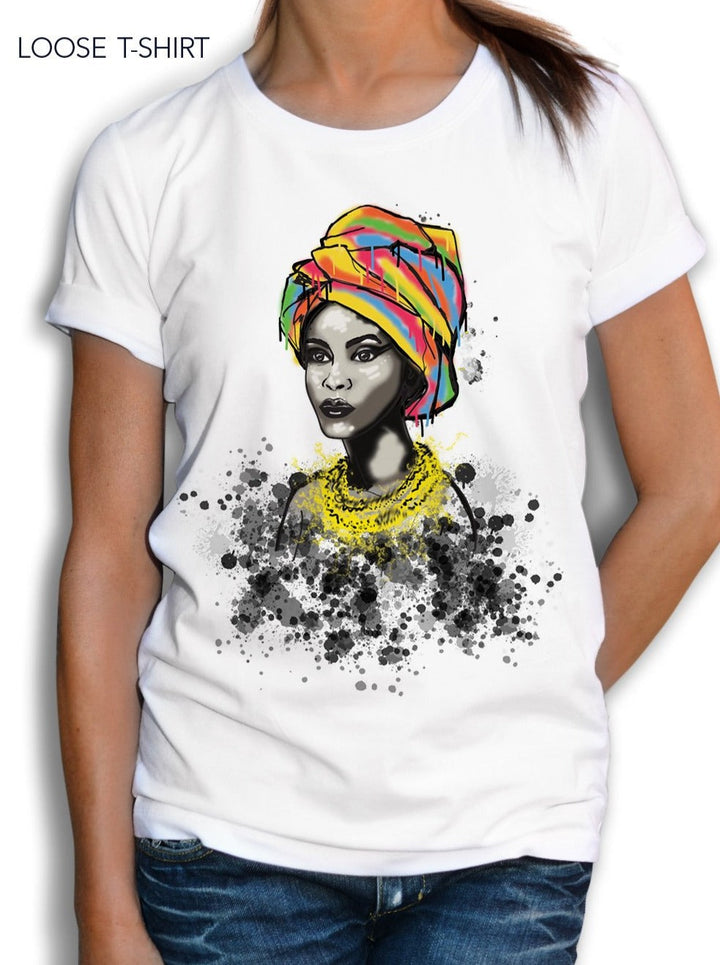 African Woman with Grafica Turban Print