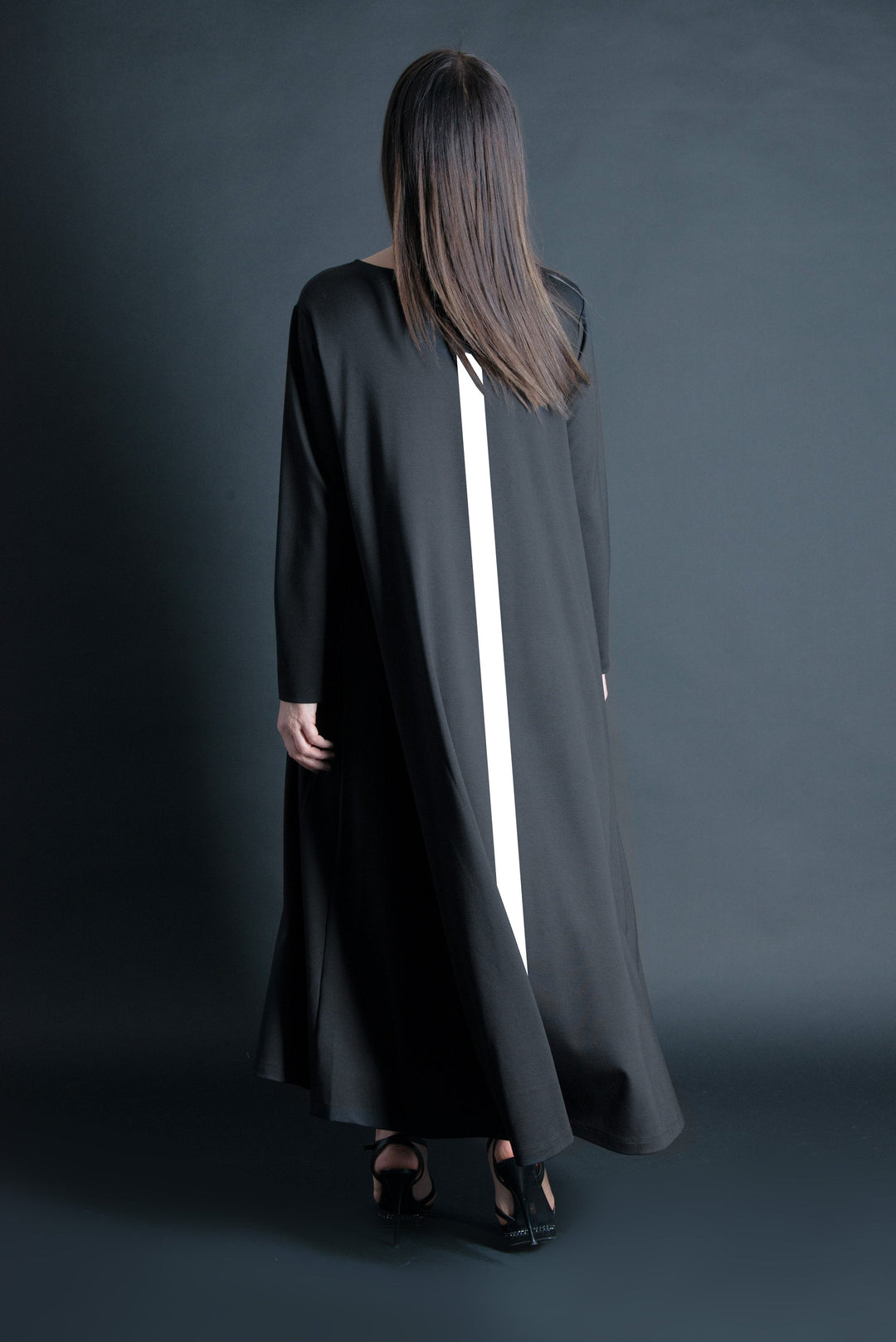 A Line Black Long Dress