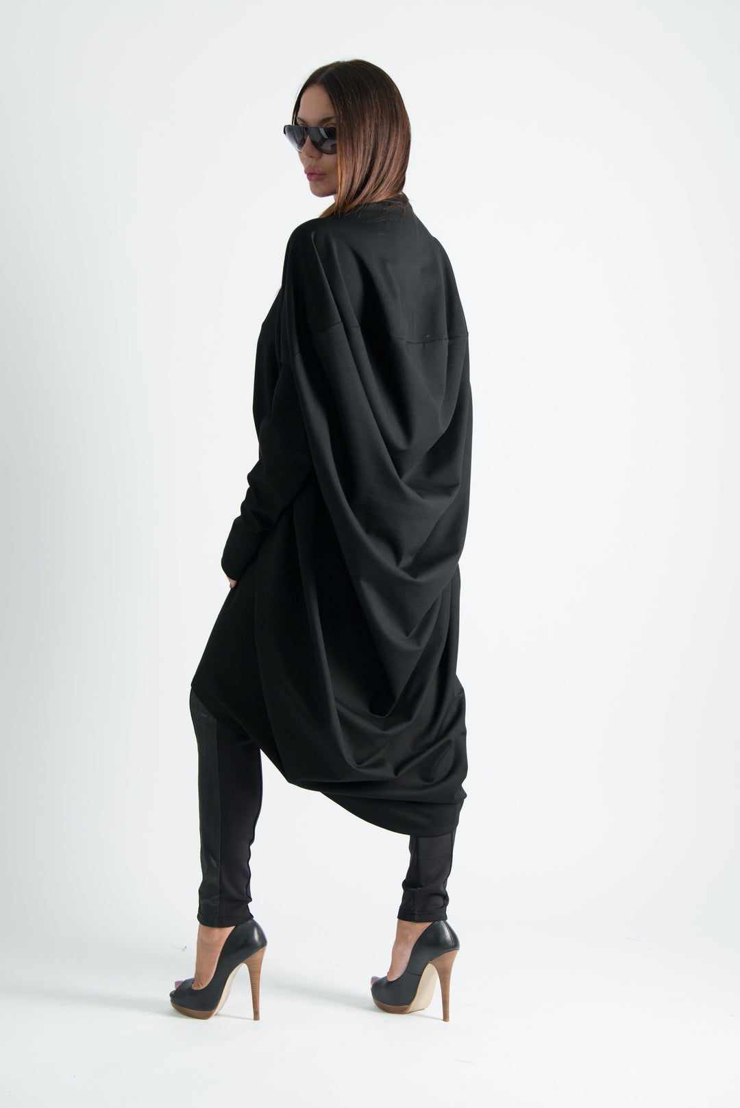 African Woman Black Long Winter Tunic