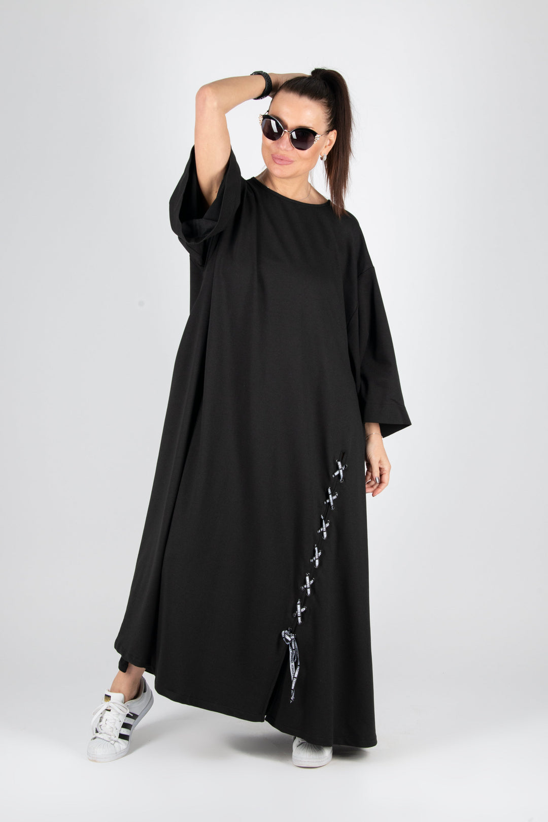 Black Long Cotton dress