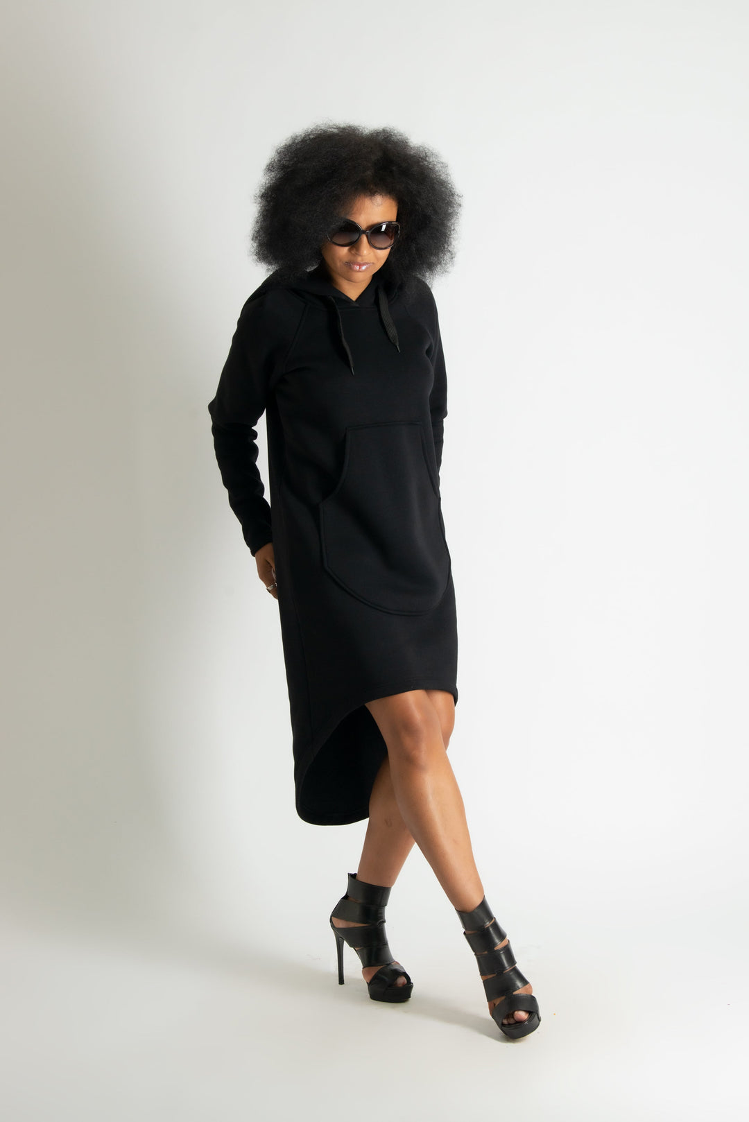 Black hooded dress 1