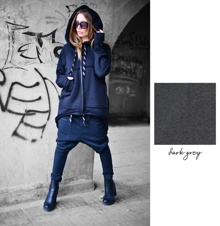 Two pieces set, Navy Blue Hooded Sports set