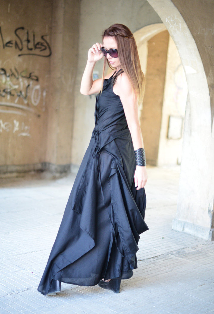 Black Long Summer Cotton Dress