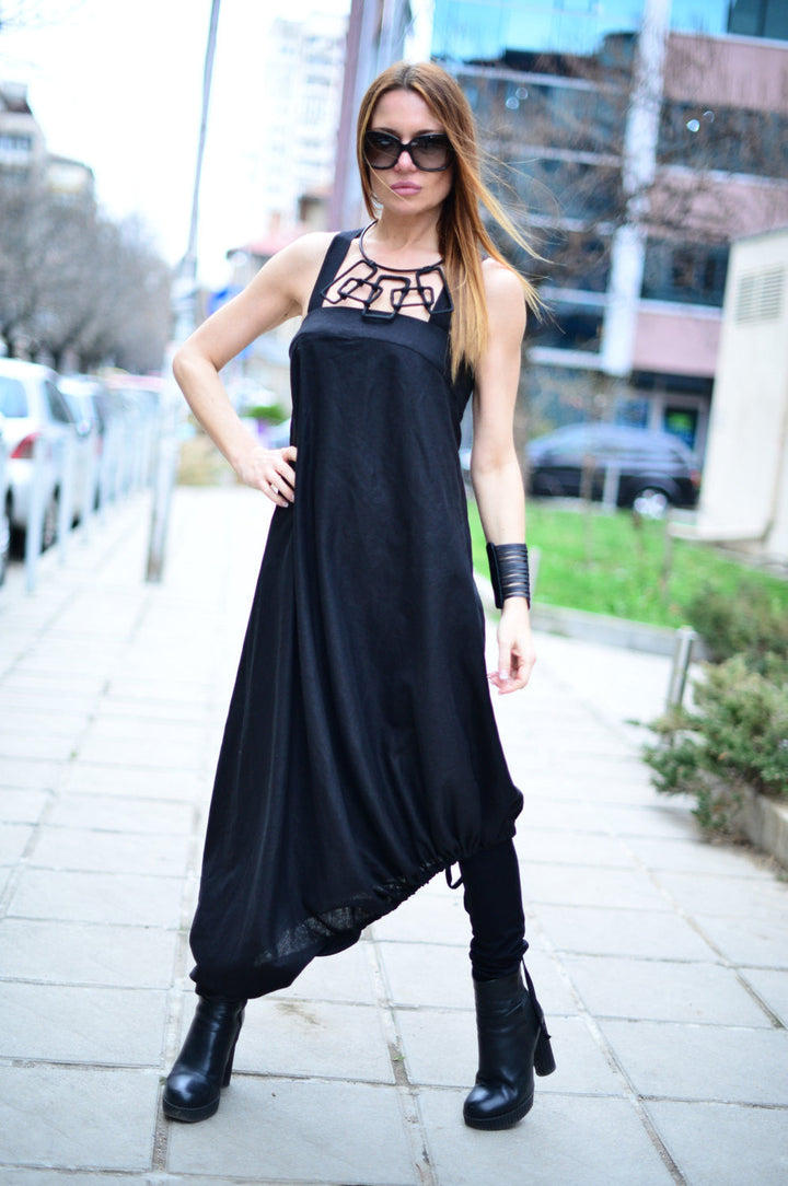 Black Long Linen Dress
