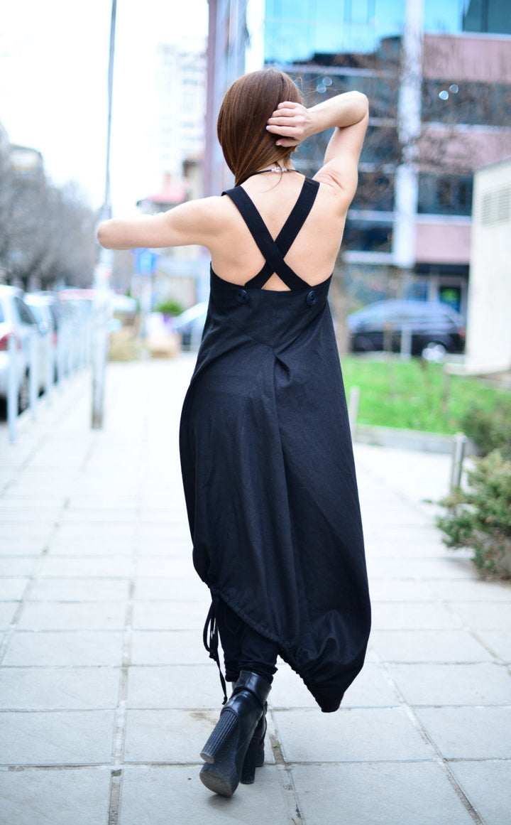 Black Long Linen Dress