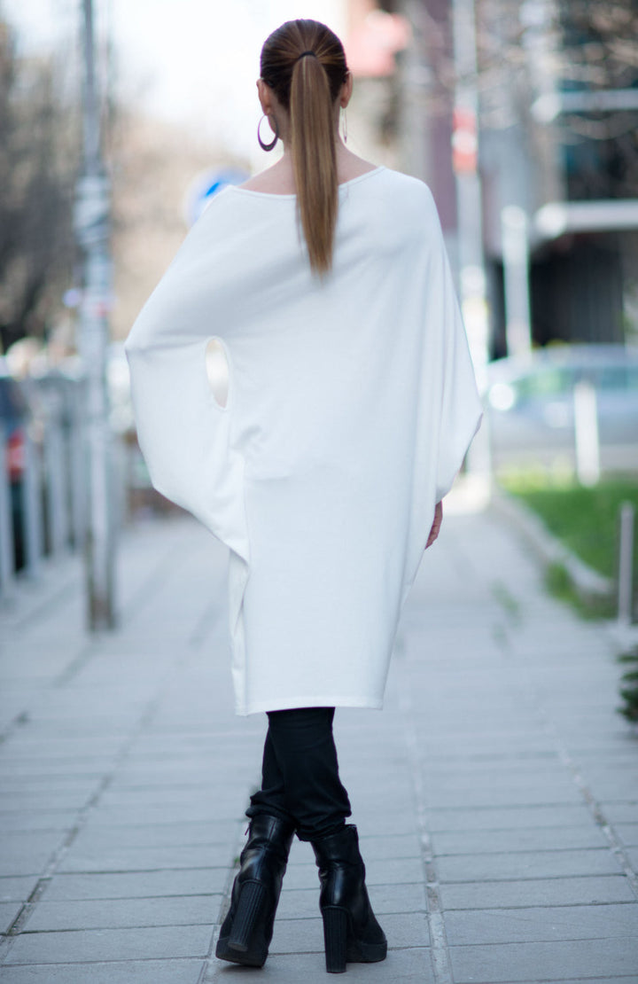 Asymmetric Cotton Maxi Tunic Dress