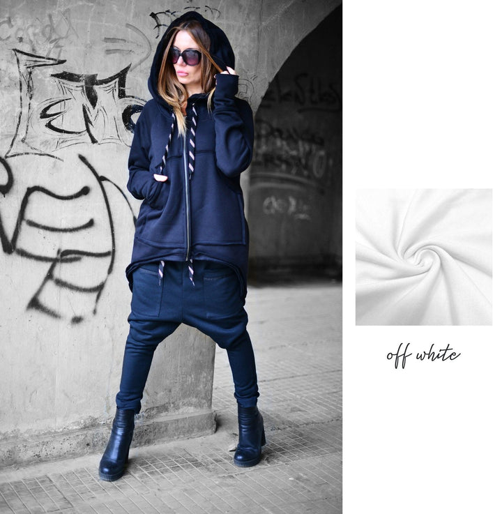 Two pieces set, Navy Blue Hooded Sports set